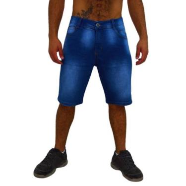 Imagem de Bermuda Jeans Com Lycra Elastano Lavagem Clara - TITAN PREMIUM, Jeans 