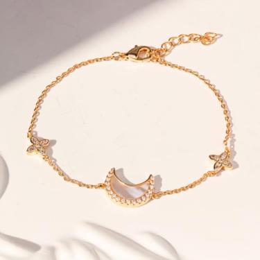 Imagem de Ruby Store, Pulseira Lua Madrepérola com Zircônias Semijoia