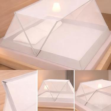 Imagem de Mosquiteiro Dobrável Para Cama Casal e Queen – Tenda Protetora Anti-Mosquito, Pernilongo e Insetos, Fácil Transporte(CINZA 135X190X80)