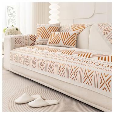 Imagem de SPXMQSS Capas de sofá para sofá, capas de sofá macias de chenille, antiderrapantes para canto em forma de L, capas universais para almofadas de sofá B 30 x 50 cm