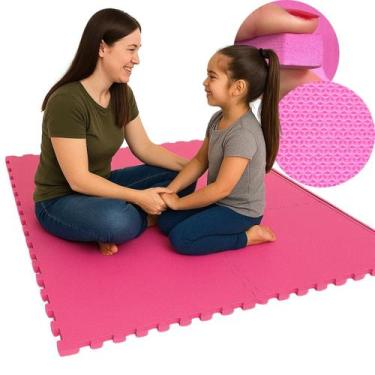 Imagem de Kit 8 Placa Tapete Infantil Peça EVA Estilo Tatame 50x50cm 10mm 2m² Em