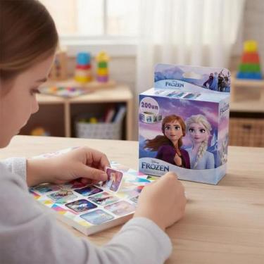 Imagem de 200 Folhas Caixa de Adesivos Disney Cartoon Frozen Carros Minnie Micke