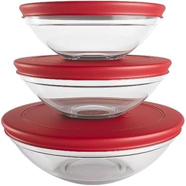 Imagem de Conjunto 3 Potes Hermetico Redondo de Plastico Com Tampa