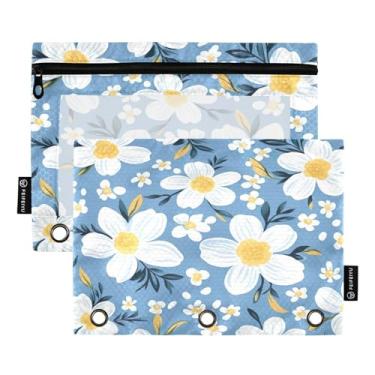 Imagem de Wassud Pacote com 2 pastas de fichário brancas com 3 furos, pasta organizadora de fichário para casa, escritório