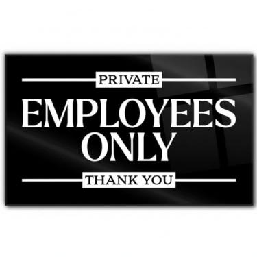 Imagem de Placa de acrílico premium somente para funcionários, feita nos EUA, 19 x 10 cm, placa apenas para funcionários além deste ponto, placas privadas sem acesso a convidados para escritório comercial,