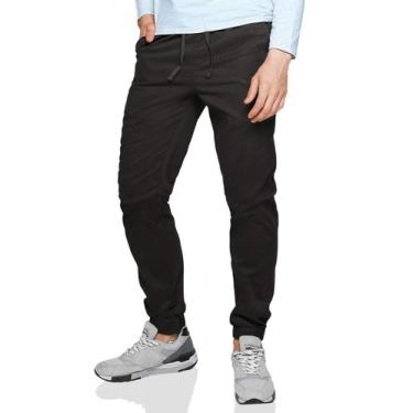 Imagem de Pant Match Loose Fit Chino Washed Jogger para homens, cinza militar