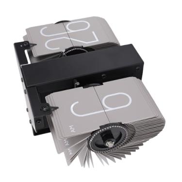 Imagem de XUXHOU Relógio Flip, Relógio de Mesa Mecânico Vintage de Plástico de Aço Inoxidável para Decoração de Escritório Em Casa Mesa Silenciosa Com Dia para Homens (Cinza)