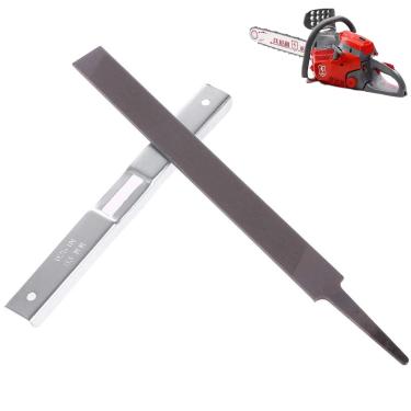 Imagem de YiXjiuBP 1 par de ferramentas de afiação de arquivo de aço medidor de motosserra Raker Kit de ferramentas de afiação de arquivo plano guia testador conjunto de ferramentas elétricas