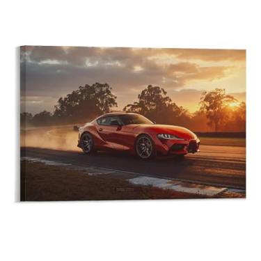 Imagem de HouLaiZhe Drift Sports Car Sup Jdm Pôsteres Pôr do Sol Tela Parede Estética Decoração de Parede Pintura de Parede Sala de Galeria Decoração de Parede para Quarto Sala de Estar Escritório 11 x 17