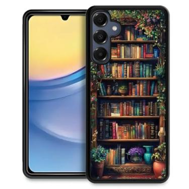 Imagem de WANKBLC Compatível com Samsung Galaxy A16, proteção à prova de choque para homens mulheres antiderrapante para Samsung Galaxy A16 padrão louco plantas estante escura retrô vintage