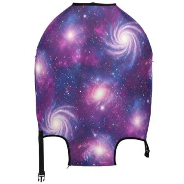 Imagem de Joisal Capas de viagem vibrantes Galaxy Swirlnebulae para protetores de bagagem, acessórios de viagem para mulheres legais, Nebulosa vibrante do redemoinho da galáxia, L, Fits 26-28 Inch Case, Capa de