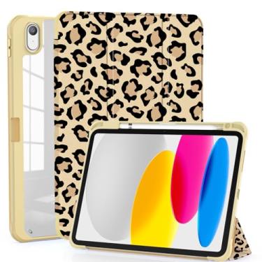 Imagem de OKP Capa para iPad 11ª geração de 11 polegadas (A16) 2025, para iPad de 10,9 polegadas 10,9 polegadas 10ª geração 2022, capa fina e leve para iPad 11/10 ª geração com suporte de três dobras, despertar