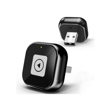 Imagem de Adaptador CarPlay Sem Fio 2 em 1, Bluetooth 5.0, 5GHz WiFi, Compatível com Android Auto, Plug and Play, Preto 2025