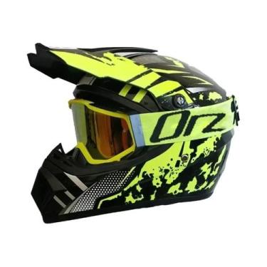Imagem de Capacete De Motocross Infantil Para Off-Road Com Equipamento De Proteç