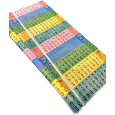 Imagem de TNT Estampado 1,40M 40G Painel Educativo Tabuada Picot RL-25MTS - Supp