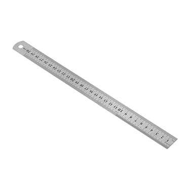 Imagem de Acouto Régua de Aço Inoxidável Régua de 30 Cm de Comprimento Mensurável de 30 Cm Escala Clara de Metal Inoxidável Precisa Com 2 Unidades de Medição Desenho Reta de Metal - Ferramentas e Casa