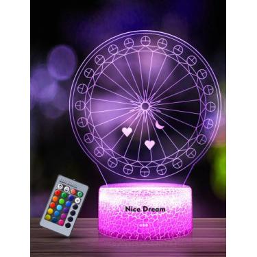 Imagem de Luz Nocturna 3D Rueda de la Fortuna Nice Dream con Control Remoto y 16
