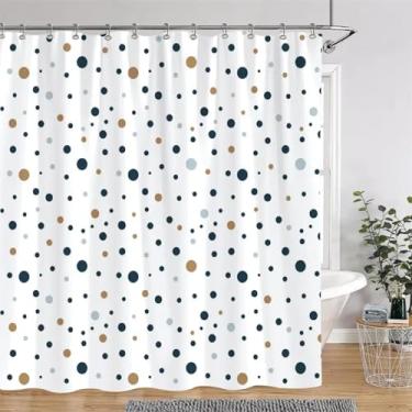 Imagem de Cortina de chuveiro de linha geométrica colorida cor sólida simples moderna poliéster lavável cortinas de chuveiro decoração de banheiro 47 x 75 pol. - 120 x 190 cm/L x A cortina de chuveiro de