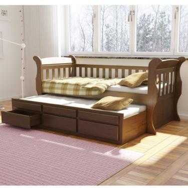 Imagem de Bicama Solteiro Mk 03 Gavetas Móveis Saraiva Castanho