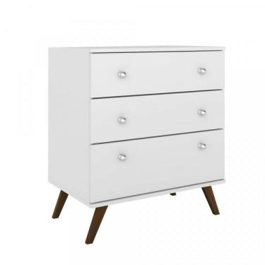 Imagem de Cômoda Retrô 3 Gavetas Rt3018 Siena Móveis Branco
