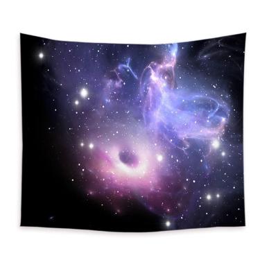 Imagem de Tapeçaria Starry Sky Planet, microtecido, 150x150cm, decoração de quarto