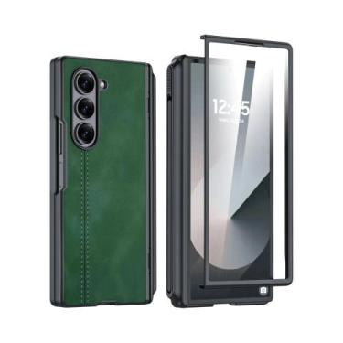Imagem de Capa Para Telefone Z Fold 6 Em Couro PU Fosco Com Suporte Para S Pen, 