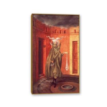 Imagem de Zeichn8u Remedios Varo Pinturas Mulher Deixando o Psicanalista Remédios Varo Pôster de Parede Surrealismo Arte em Tela para Sala de Estar Escritório Decoração de Parede Presente Pronto para Pendurar