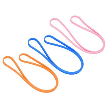 Imagem de Generic 24 faixas de borracha, caixote do lixo de 38 cm, faixas de borracha grandes para latas de lixo, faixas de borracha multifuncionais para piquenique, acampamento, festa, azul, rosa, laranja