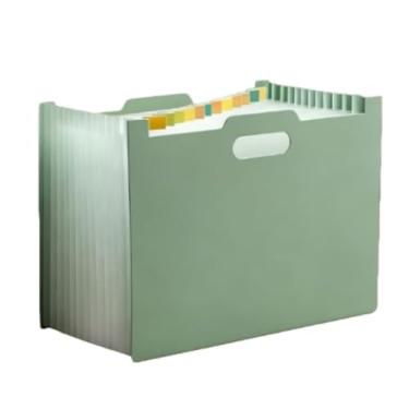 Imagem de Organizador de Folhas A4 Pasta Arquivo 13 e 24 Divisórias Pasta Sanfonada para Escritório, Casa e Escola, Facilita Classificação de Documentos(VERDE MUSGO,13 DIVISÓRIAS)