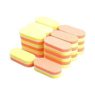 Imagem de Bloco De Lixa Esponja Mini Bicolor Para Unhas, 10, 20, 40 Peças, Ferra