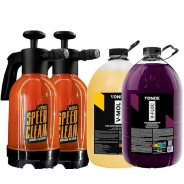 Imagem de Kit Lavagem Automotiva V-floc 5l V-mol 5l E 02 Pulverizadores Speed Clean Kers 2lts