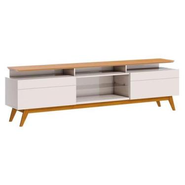 Imagem de Rack Bancada Classic 2 Gavetas com Nicho 2.2 Off White Nature - Imcal