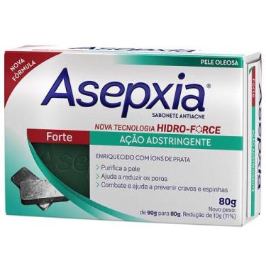 Imagem de Sabonete Asepxia Forte 80g para Pele Oleosa com Íons de Prata