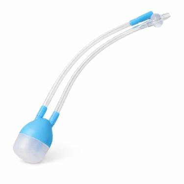Imagem de Aspirador Nasal Infantil de Sucção com Ponta de Silicone, Azul, Livre de BPA, 23,5 cm, para Bebês +0 Meses, Aspirador Nasal Infantil Sucção Bebê Silicone Azul Limpa Nariz Recém Nascido Livre BPA