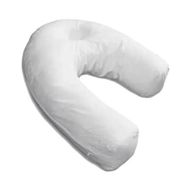 Imagem de Travesseiro Em Forma De U Para Dormir De Lado Com Abertura Para Ouvido