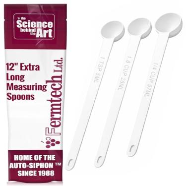 Imagem de Conjunto de colheres de plástico de medição de 30,5 cm. 1 colher de chá/1,8 xícara/1/4 xícara - 5 ml 28 ml 57 ml - 28 ml - 28 ml - 28,3 g 56,7 g para chá preciso | fermento | café | açúcar | proteína