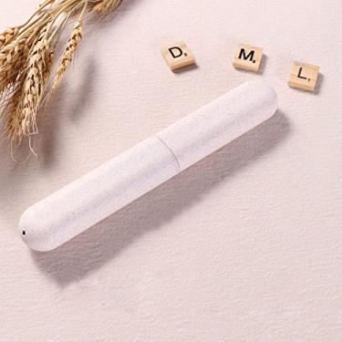 Imagem de aqxreight Estojo para Escova de Dentes de Viagem Suporte de Plástico Leve para Armazenamento e Portabilidade, Suporte para Escova de Dentes à Prova de Poeira para Higiene, Caixa Compacta para de