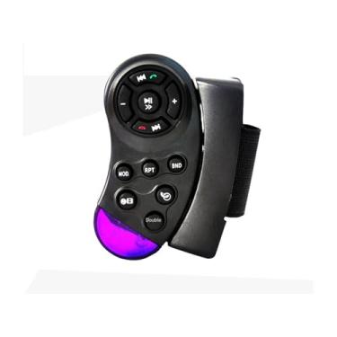 Imagem de Controle Remoto Universal para Volante de Carro DVD e MP3 Fácil Instalar Compatível com a Maioria dos Veículos Baixo Consumo Longa Distância Botões PC ABS