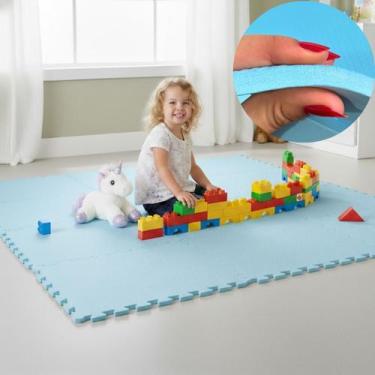 Imagem de Kit 6 Placas Tatame Tapete Tapetinho Piso EVA 50X50X1cm 10mm Espessura