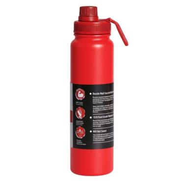 Imagem de Garrafa Térmica de Água Inox 800ml com Alça Infusor e Tampa Antivazamento Parede Dupla e Isolamento a Vácuo (Vermelho)