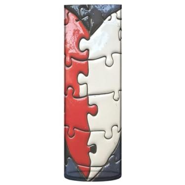 Imagem de Qilmy Vaso de coração vermelho para o dia dos namorados, para flores, vaso de belas artes, decoração de casa, escritório, jantar, sala de estar, casamento589