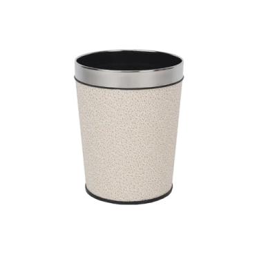 Imagem de x3anggyt5 Cesto de lixo para lixeira Cesto de lixo redondo aberto impresso com anel de pressão para quartos, salas de estar, cozinhas e escritórios Lixeira de cozinha 6/13L (pequena)