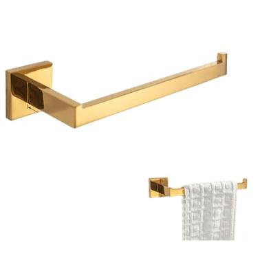 Imagem de Conjunto de ferragens de banheiro dourado polido em aço inoxidável, gancho para toalha, suporte de papel higiênico, anel de toalha acessórios de banheiro, toalheiro Sinlge