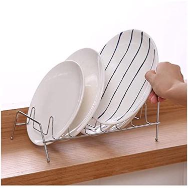 Imagem de Escorredor de pratos com 2 pacotes modernos de bancada de cozinha escorredor de pratos bandeja removível de talheres rack de drenagem e tigelas rack de secagem