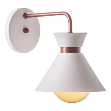 Imagem de Arandela Dubai Alumínio: Luxo Interno, Du - Branco Com Cobre