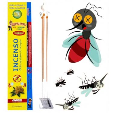 Imagem de Repelente Incenso Natural Efeito Protetor com Varetas de Bambu | Fragrância Osmanthus | Proteção Contra Mosquitos, Pernilongos e Baratas | 30 Unidades | 100% Natural
