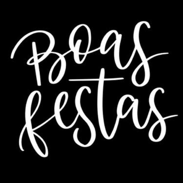 Imagem de Transfer Vínílico Boas Festas Branco Tam.p Com 1 Unidade