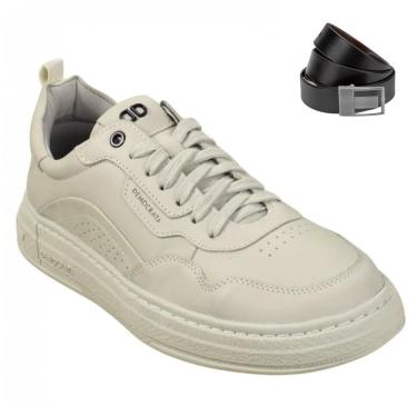 Imagem de Kit Sapatênis Democrata Denim Jake Masculino + Cinto