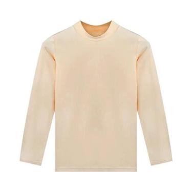 Imagem de Roupa Térmica Para Meninos E Meninas, Camiseta De Algodão Com Gola Alt