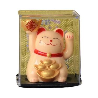 Imagem de Gato Da Sorte Solar Com Movimento De Mão Para Atrair Riqueza E Boa Sor